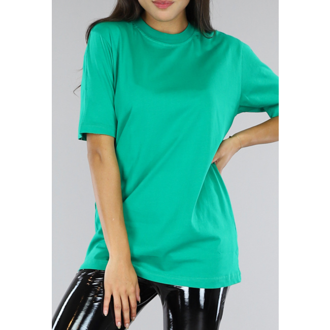 Grünes Basic T-Shirt in Übergröße