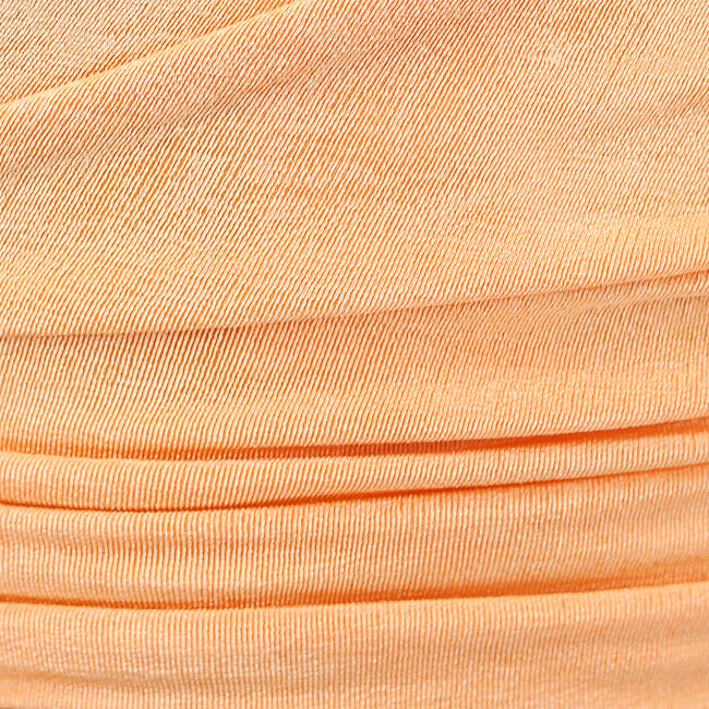 Orange plissiertes One-Shoulder-Top