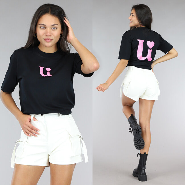 Uwantisell™ Brand Oversized T-Shirt Schwarz