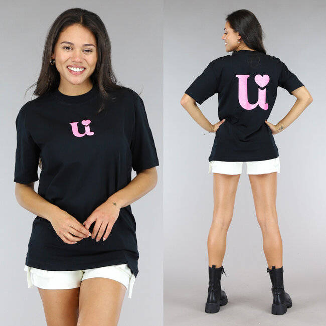 Uwantisell™ Brand Oversized T-Shirt Schwarz