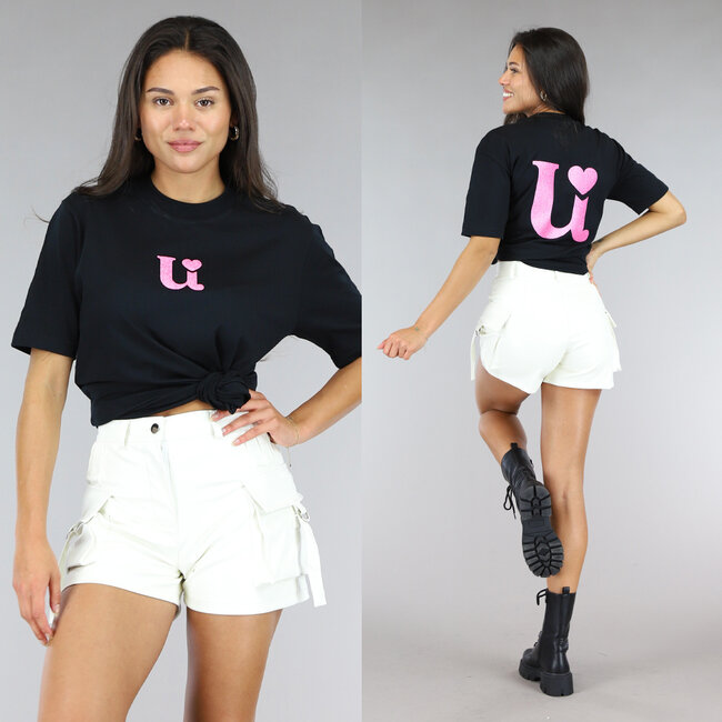 Uwantisell™ Brand Oversized T-Shirt Schwarz