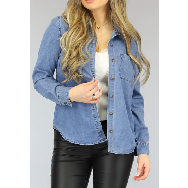 Einfache Denim-Bluse