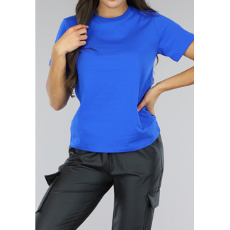 NEW0504 Blaues Basic T-Shirt