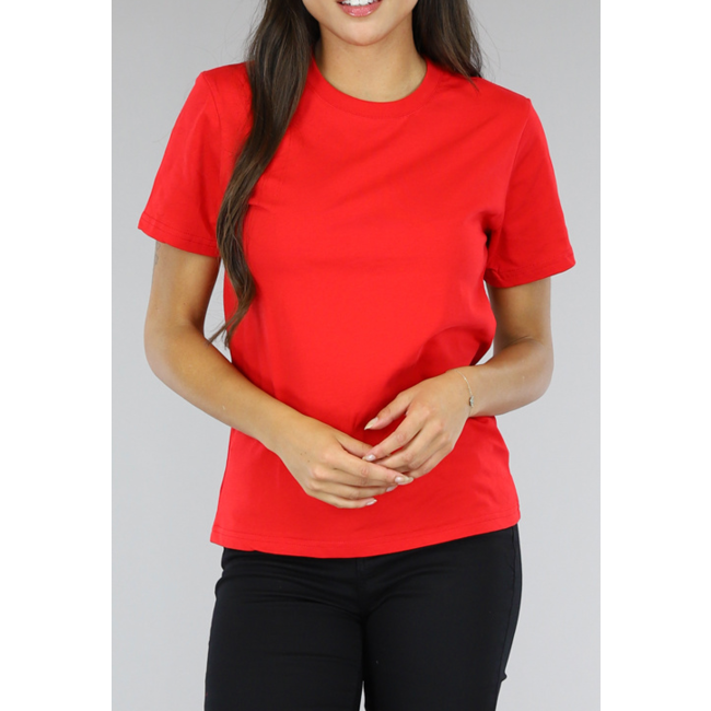 Rotes Basic T-Shirt mit leichtem Stretch