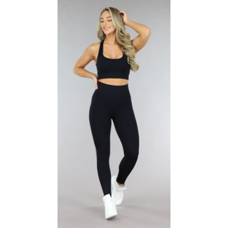 Schwarzes 2-teiliges Sport-Set