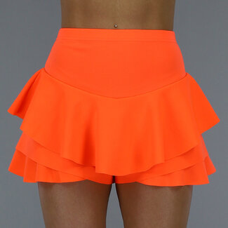 Plissierter Skort in Neonorange