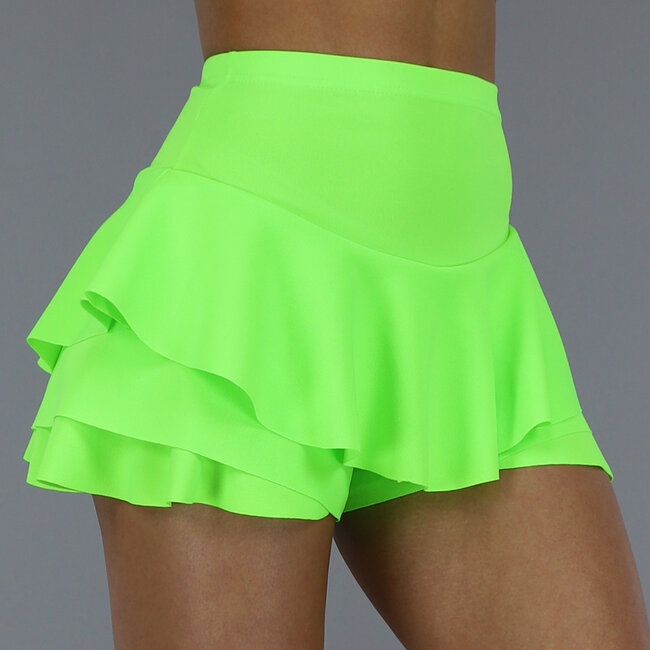 Plissierter Skort in Neongrün