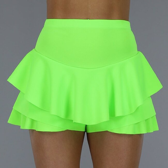 Plissierter Skort in Neongrün