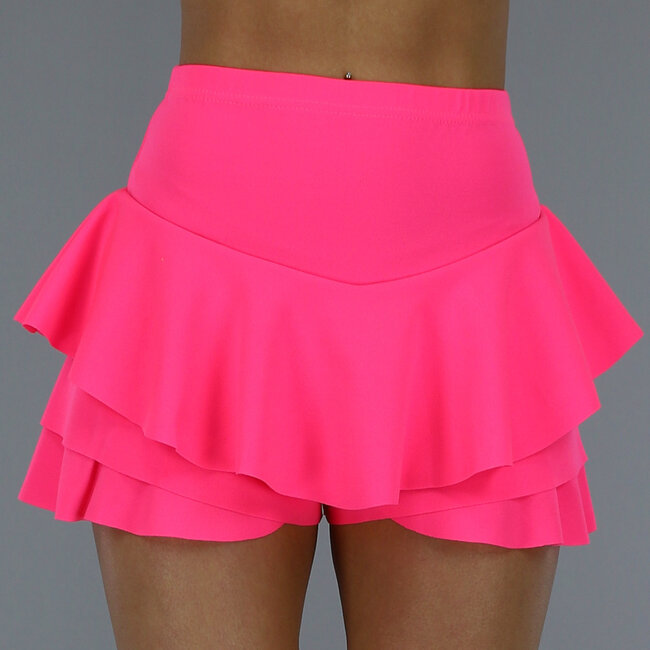 Plissierter Skort in Neonpink