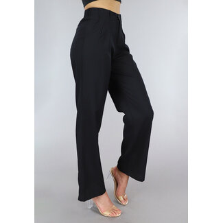 Schwarze Paperbag-Hose