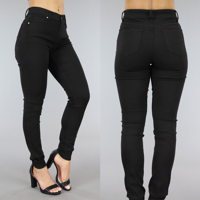 Lässige schwarze Skinny Jeans