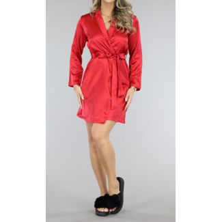 BF2023 Roter Satin Kimono