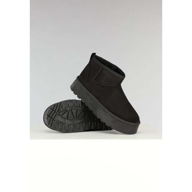 Niedrige Plateau-Schneestiefel aus Wildleder