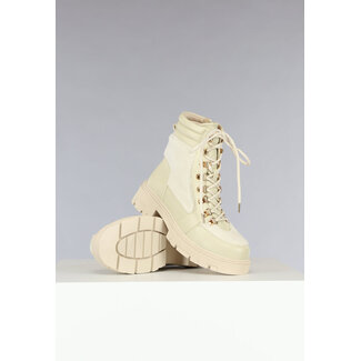 Beige Teddy-Veteranenstiefel