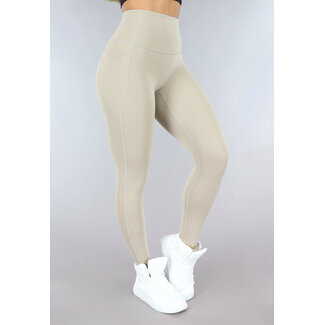 BF2023 Taupe Nahtlose Sport-Leggings