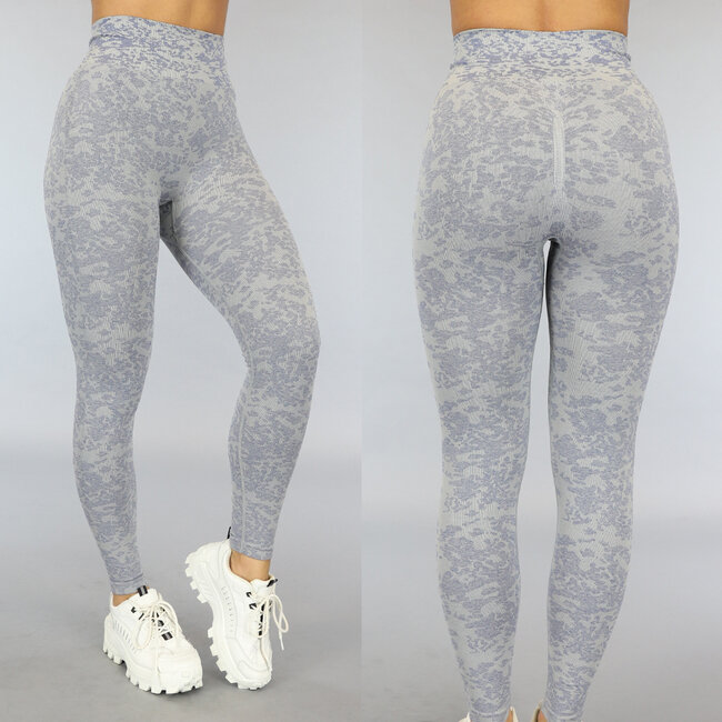 Grau gemischte Squat Proof Sport Leggings