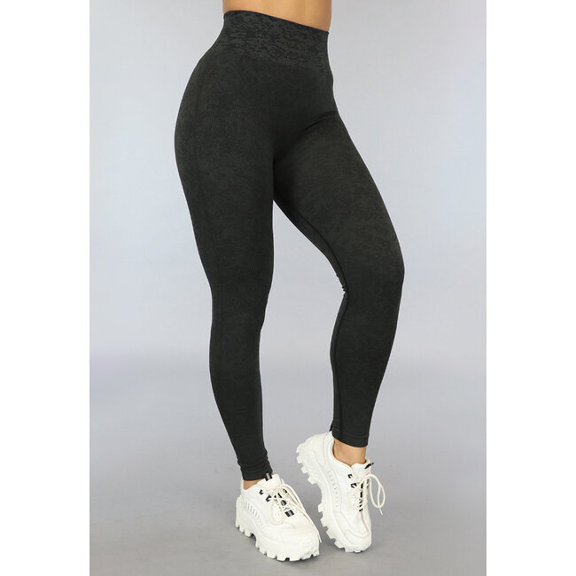 Dunkelgrüne gemischte Squat Proof Sport Leggings