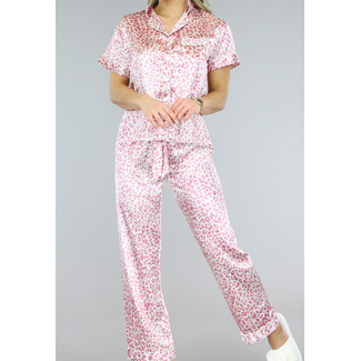 OP=OP! Satin Rosa Leopard Pyjamas