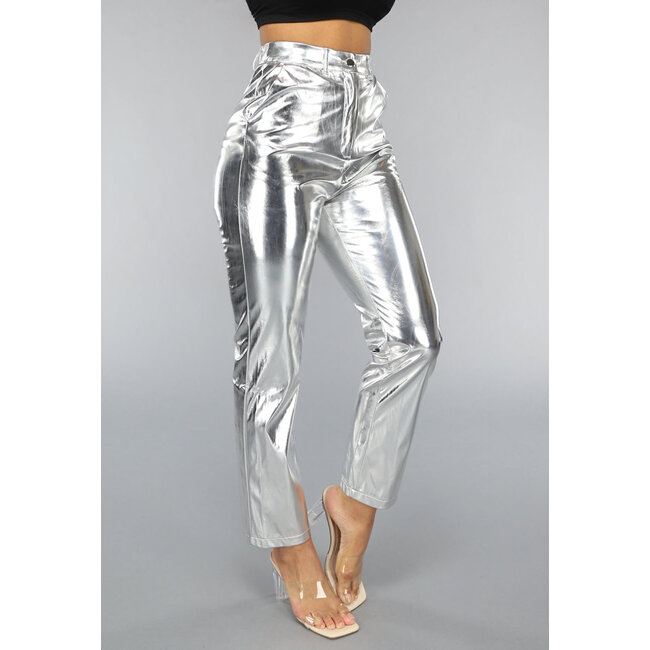 Silberne Metallic-Pantaloons