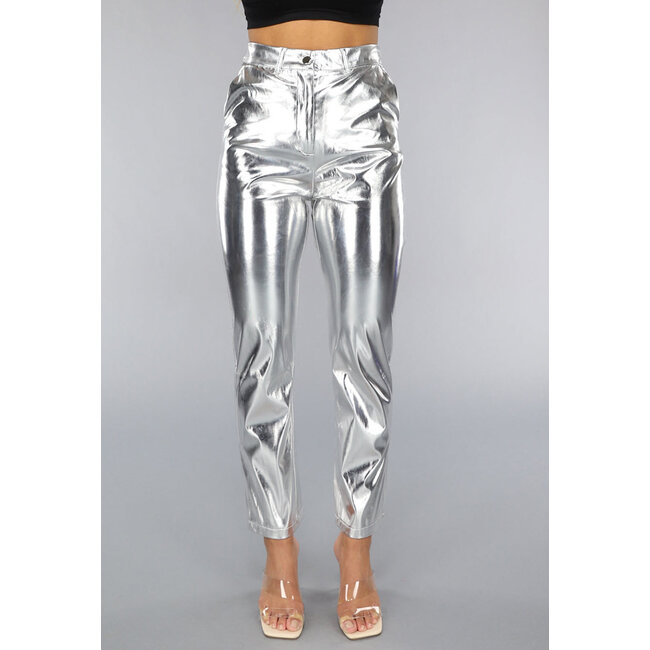 Silberne Metallic-Pantaloons