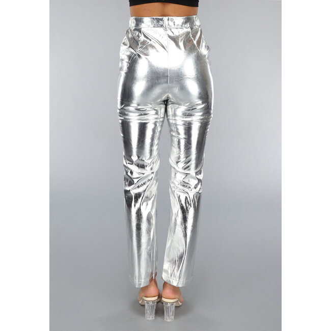 Silberne Metallic-Pantaloons