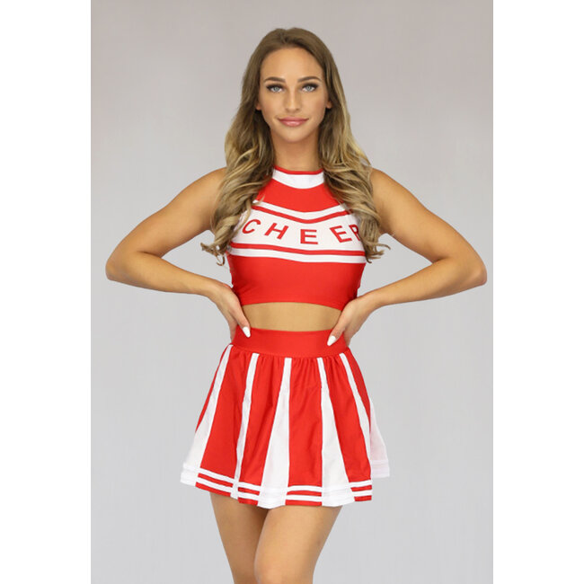 Rotes Cheerleader Kostüm