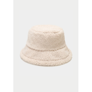 NEW2604 Beige Teddy Bucket Hat