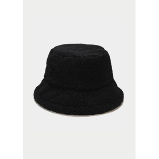 NEW2604 Schwarzer Teddy Bucket Hat