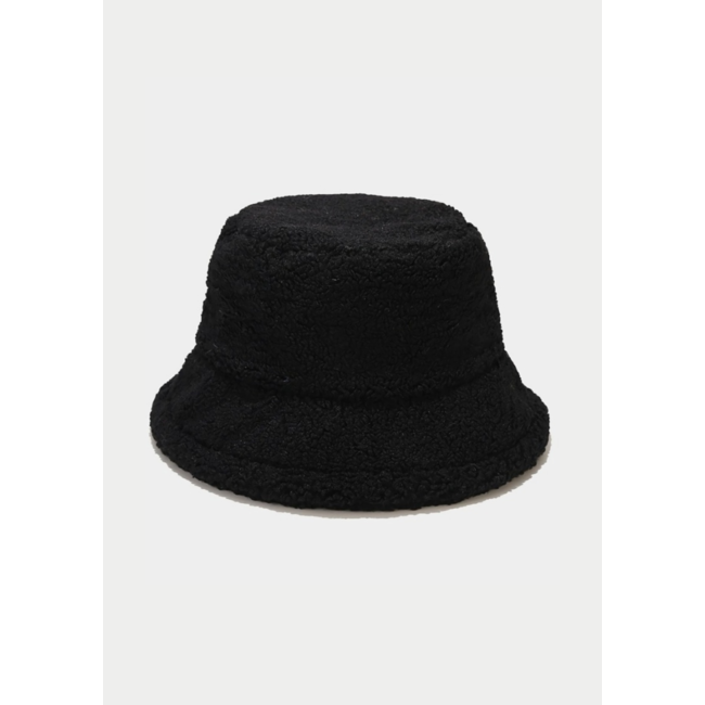 Schwarzer Teddy Bucket Hat