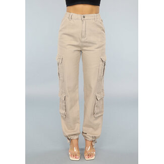 Khaki Zimmermannshose mit Taschen