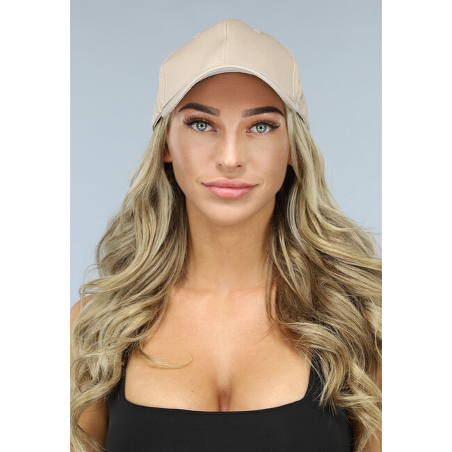 Khaki Basic Cap mit verstellbarem Riemen