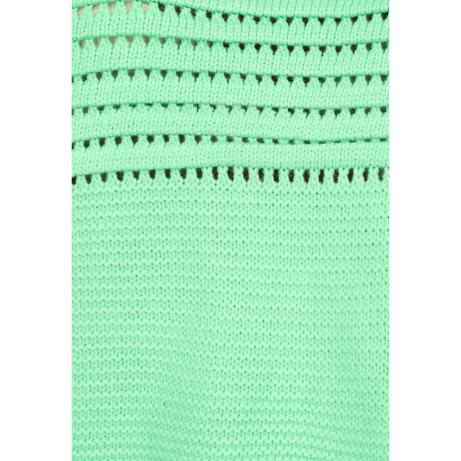 Pullover mit transluzenten Details in Grün