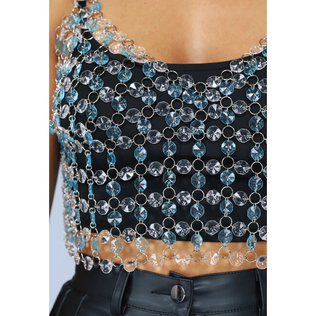 Transparentes Diamant-Dreieck-Top