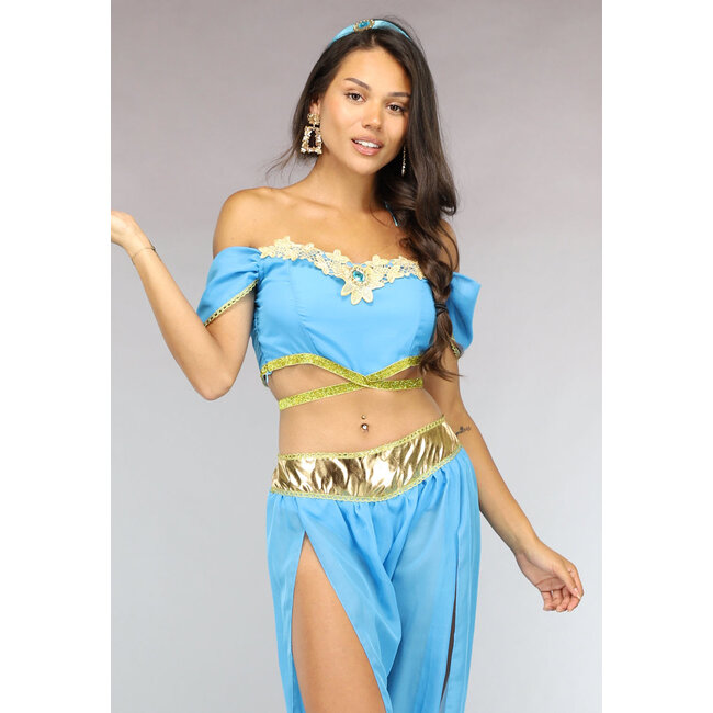 Blaue Prinzessin Jasmine Kostüm