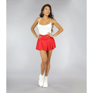 Roter elastischer Tennisrock