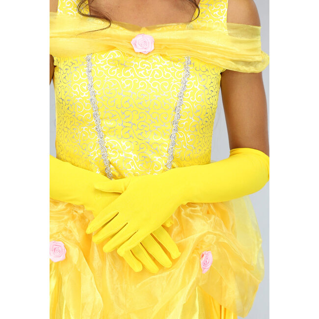 Prinzessin Belle Kostüm mit Handschuhen
