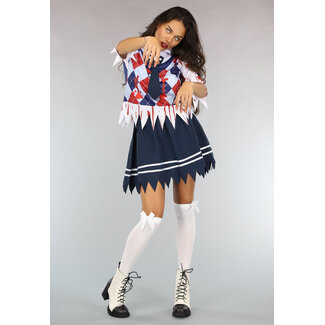 Blutiges Zombie Mädchen Kostüm