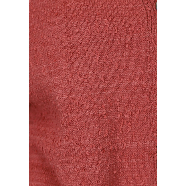 Rostbraune Strickjacke mit Knopfverschluss