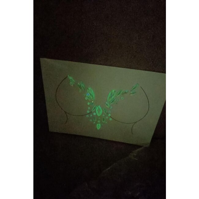 Strass Glow in the Dark Body Aufkleber