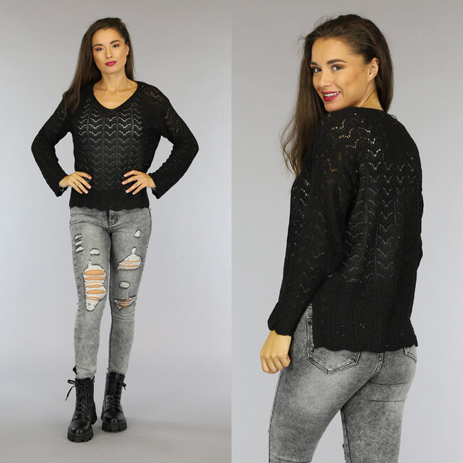 Schwarzer Pullover