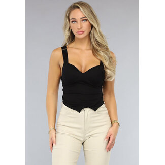Schwarzer Soft Slip Top