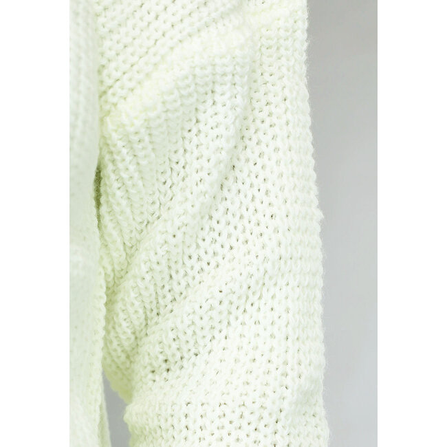 Strickpullover mit Schleifendetail in Off-White