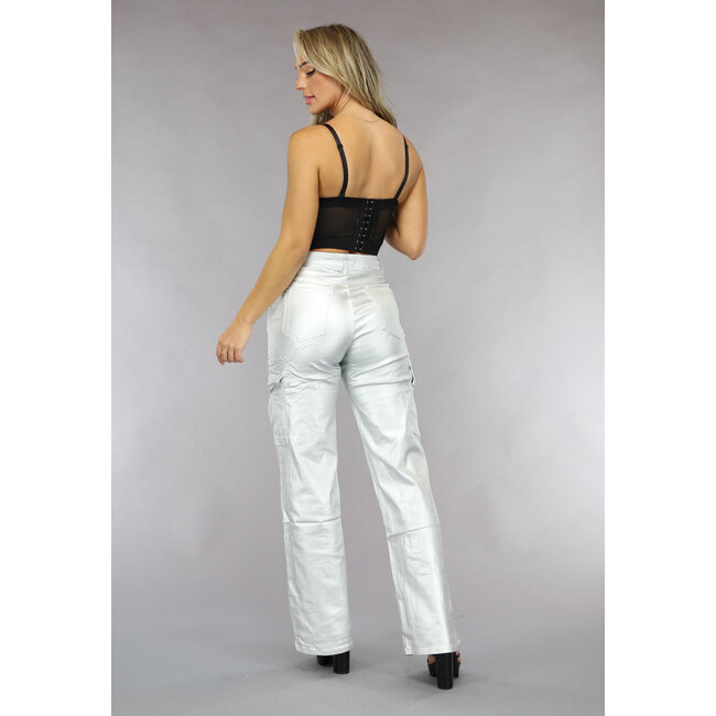 Schwarzes konturiertes Glitzer-Top mit Korsett-Look