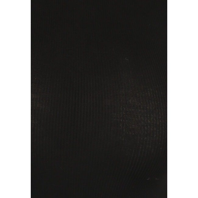 Schwarzer Bodysuit aus geripptem Stoff mit hohem Ausschnitt