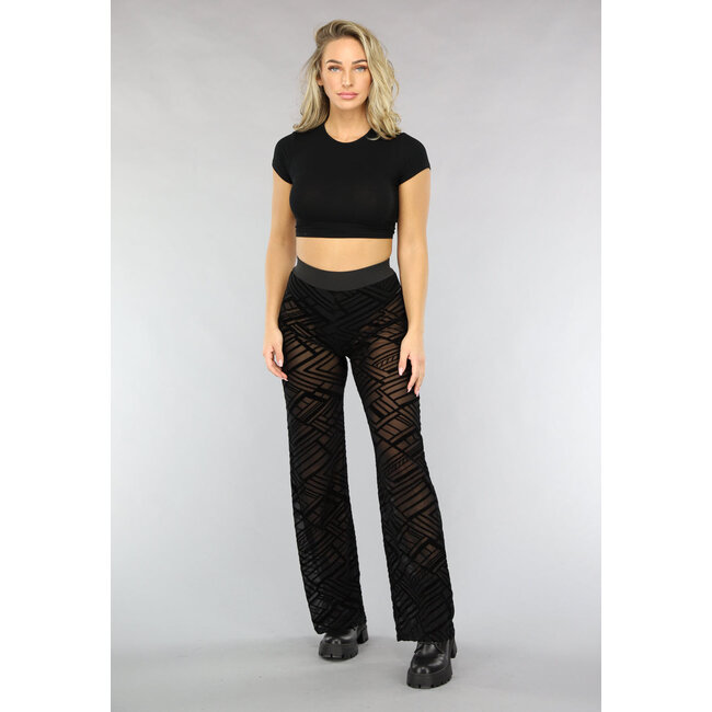 Schwarzes Cropped Rib Top mit offenem Rücken