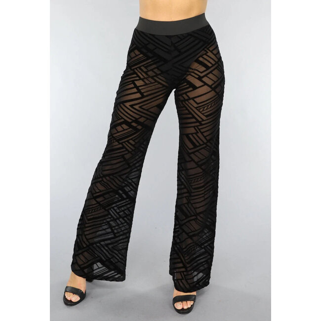 Hose mit Mesh-Print und Einsatzhose