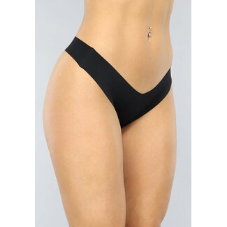 Schwarzer nahtloser Cheecky-Tanga