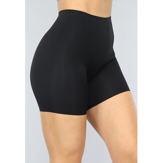 Schwarze korrigierende nahtlose Biker-Shorts