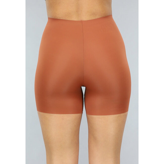 Korrigierende nahtlose Biker-Shorts in Braun