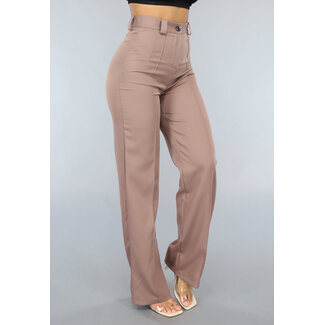 OP=OP.13.S Hose mit geradem Bein in Taupe